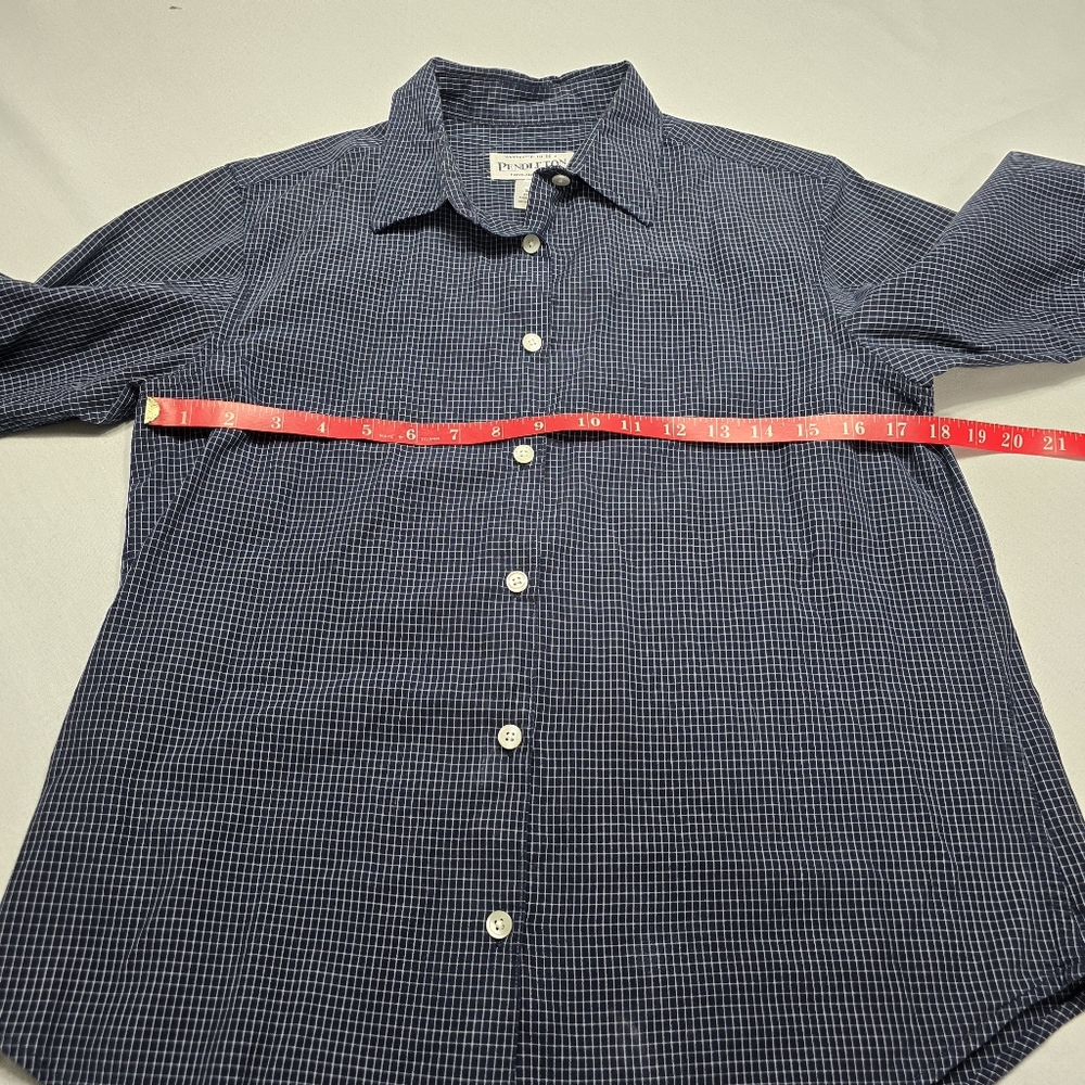 Vintage Pendleton Windowpane Plaid Button Up Dres… - image 3